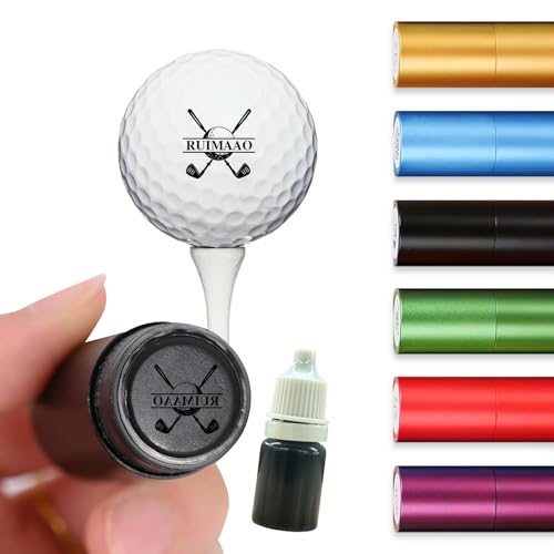 Ruimaao Custom Golf Ball Stamp - Personalized Golf Ball Marker Stamp, Waterproof Ink Customized Golf Balls Stamps with Your Design, Golf Ball Stamper, Golf Accessories Golfer Father Dad Golf Gifts
