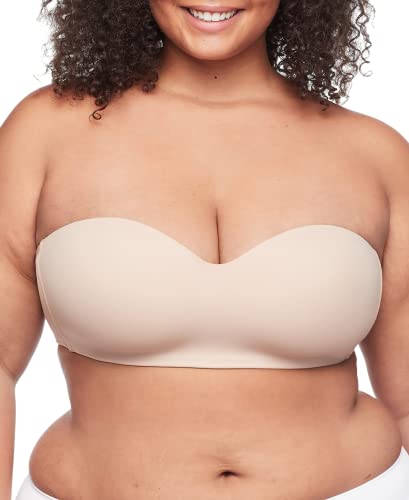 Warner's Women's Easy Size Lightly Lined Wireless Strapless Bra RY0161A, Toasted Almond