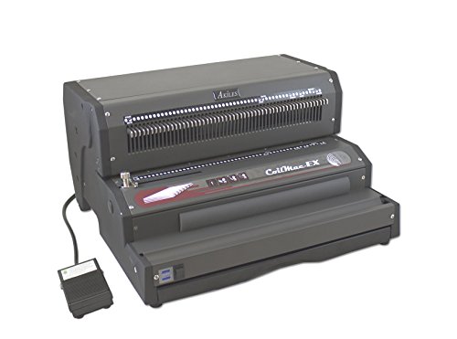 Akiles ACM-EX41+ Model CoilMac-EX41+ All-in-One Electric Coil Punch, Electric Inserter, and Manual Crimper; Special 4 x 5mm Oval Holes; Letter 4:1 (0.248") Pitch; All 54 Disengageable Pins