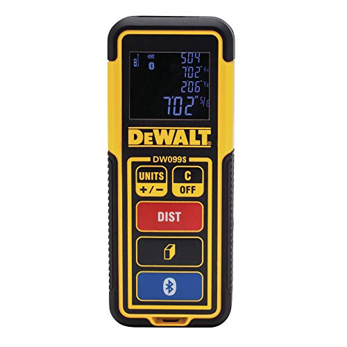 DEWALT Laser Measure Tool/Distance Meter, 100-Feet with Bluetooth (DW099S)