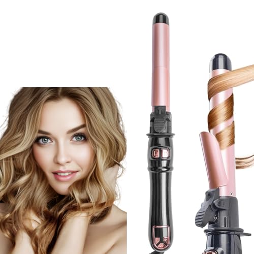 Automatic Curling Wand 28mm/1.1 inch Rotating Curling Iron with LED Display Fast Heating Wand for Short Long Hair Professional Hair Waver Hair Styling Irons for Home & Travel