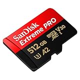 SanDisk Extreme PRO microSDXC UHS-I Memory Card 512 GB + Adapter & RescuePRO Deluxe (for Smartphones, Action Cameras or Drones, A2, Class 10, V30, U3, 200 MB/s Transfer)