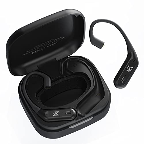KZ AZ09 Pro IEM Headphone Bluetooth Adapter, Bluetooth Module Upgrade Ear Hook Replacement Cable for ZS10Pro ZSNPro ZAS Zax, 0.75/0.78mm 2Pin Connector (Black, with Mic)