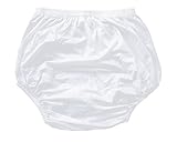 Haian Adult Incontinence Pull-on Plastic Pants PVC Pants 3 Pack (Large, White)