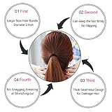 J-MEE Seamless Hair Bands, 100PCS Hair Ties Ponytail Holders Headband Scrunchies for Thick Hair No Crease Damage (Mix Colors)