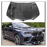 Front Engine Hood Bonnet Vent Cover Compatible for BMW X6 G06 X6M F96 2020 2021 2022 2023 2024 2025 Carbon Fiber