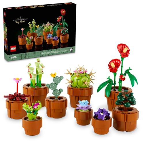 LEGO Botanicals Tiny Plants - Artificial, Fake Indoor Plant Building Set for Home, Kitchen, Desk Decoration, Adults Ages 18+ - Gift for Graduation - 10329