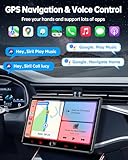 PLZ Single Din Car Stereo Wireless Apple Carplay Android Auto Radio, 10.1" Car Play Touch Screen, Bluetooth 5.3 Car Audio Receiver, 4.2 Channel 240W, Subwoofers, Backup Camera, Navigation, FM/AM, SWC