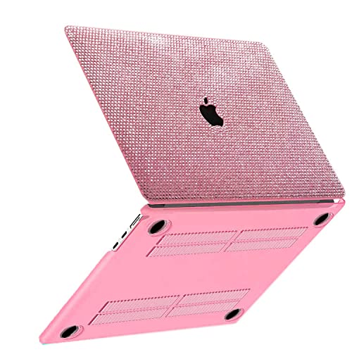 Teazgopx Bling Rhinestone Case Compatible with MacBook Air 13 inch 2022 2021 2020 2019 2018 Release M1 A2337 A2179 A1932 Touch ID,Glitter Sparkle Diamond Case Fashion Luxury Shiny Crystal Hard Shell