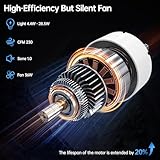 HAWKROWN Bathroom Exhaust Fan with Bluetooth Speaker, 230 CFM 1.0 Sone Bathroom Exhaust Fan with Light, 3 Dynamic Light, 7 LED Color, 3 Color Temperatures, Nightlight, Music Sync, Remote, Easy Install