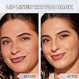 Cilrofelr Peel Off Lip Liner Stain, Long Wear Tattoo Lip Liner with Tweezer, Peel Off Lip Stain with Matte Finish, Long Lasting, Waterproof, Transfer-proof, Highly Pigmented Color (Cocoa)