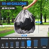 Reli. 55-60 Gallon Trash Bags Heavy Duty | 150 Count | 50-60 Gallon | Large Black Garbage Bags | Made in USA