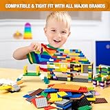 MANNIDOO 110 Pieces Classic Building Plates, 11 Sizes Small Baseplates Multipacks - Compatible with Lego Building Pieces, Flat Platform Base for Moc Building, 12 Colors