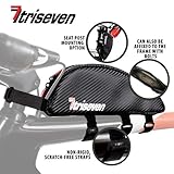 TriSeven Bicycle Bag Frame Bag 30 - Bike Bicycle Triangle Bag - Bike Storage Bag - Bicycle Frame - Pouch Bag for MTB - Road Bike Cycling - Bike Accessories - Bikepacking, Touring - Black