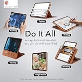 ESR for iPad Pro 12.9 Case (6th/5th Generation, 2022/2021), Removable Magnetic Cover, Adjustable Portrait/Landscape Stand with Raised Display View, 9 Standing Angles, Shift Series, Brown