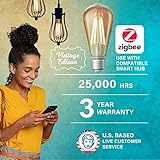 Sengled Zigbee Smart Edison Bulbs, Smart Hub Required, Work with SmartThings and Echo with Built-in Hub, Voice Control with Alexa and Google Home, Amber Warm 2000K LED E26 Edison Bulb, 60W Eqv. 6 Pack