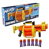 Nerf Fortnite GL Rocket-Firing Blaster - 6-Rocket Drum, Pump-to-Fire - Includes 6 Official Rockets - for Youth, Teen, Adult, Orange