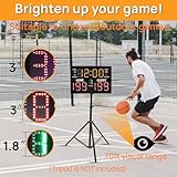 YZ Battery Powered Electronic Basketball Scoreboard Timer Clock with Buzzer, Portable Tabletop Digital Scoreboard with Remote, Wall-Mounted Professional Score Clock Score Keeper for Multisports