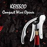 Stainless Steel Wine Opener Compact Vertical Corkscrew Wine Bottle Opener with Foil Cutter