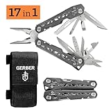 Gerber Gear Truss 17-in-1 EDC Needle Nose Pliers Multi tool - includes Pocket Knife, Screwdriver, and Bottle Opener Accessories - Gifts for Men, Fishing and Camping Gear - Gray with Standard Sheath