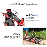 LUCK4U Steering Damper Kit for ZERO 10X Scooter Accessories High Speed Driving Stabilizer to Eliminate Riding Wobbles Electric Scooter Retrofit Accessories (Red)