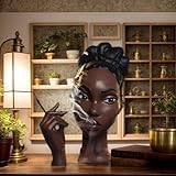 Headscents-Head Incense Burner Black Woman, Head Scents Burner Black Women,Back Flow Incense Cones Holder,Cool Stuff for Your Room, Home Decor Gifts, Home Decoration Aromatherapy Fountain (1)