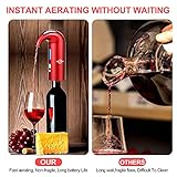 Electric Wine Aerator, Wine Dispenser, Aeration and Decanter Wine Pourer, Red White Wine Accessories-Red