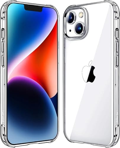 Mkeke for iPhone 14 Case for iPhone 13 Case Clear Transparent Shockproof Bumpers Cases for iPhone 13/14 Phone Case