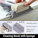 Window Groove Cleaning Brush, 13 PCS Hand-held Magic Window Track Cleaning Tools, Window or Sliding Door Track Cleaner for Sliding Door, Sill, Tile Lines, Shutter, Car Vents, Keyboard, Small Clean Kit