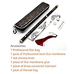 Chinese Flute C key Dizi for Beginners Traditional Chinese Instrument with Free Membrane & Glue Set(Original NICOSHINE brand)