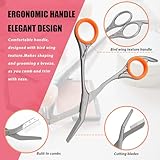 LePinko Eyebrow Trimming Scissors with Combs, Gifts For Men Women Stocking Stuffers, Gray