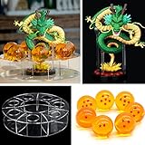 The Novel Children's Toy Dragon Transparent Play Balls Set Contains Dragon Statue + Ball 4.3cm + Acrylic Base + LED Disc+Gift box Star can be Used as Home Decoration, Birthday Gifts and Toys.