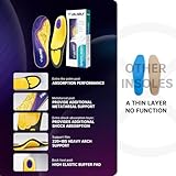 VALSOLE Plantar Fasciitis Insoles for Men Women - 220+lbs Heavy Duty Support Pain Relief Orthotics - High Arch Insoles - for Flat Feet - Metatarsalgia - Arch Pain - Heel Pain - Work Boot Shoe Insole