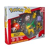 Pokémon Pokemon Battle Figure Multipack (8PK: Female Pikachu, Jigglypuff #1, Rockruff, Sneasel, Abra, Ditto, Leafeon, Magikarp) W8, Black