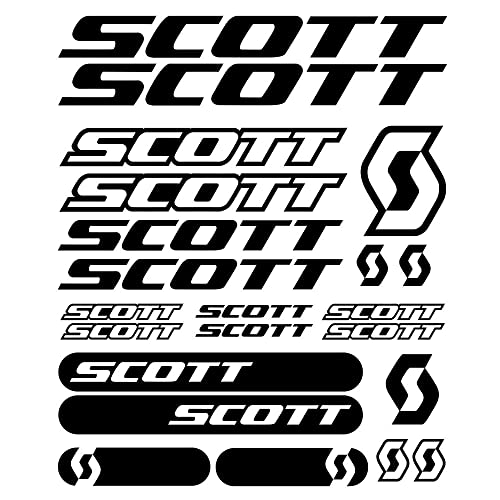 22pcs for SCOTT BIKE Decal Stickers Vinyl Mountain Cycling MTB (Black)