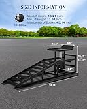 Hydraulic Car Ramps, 4-Position Adjustment, 5T 11000lbs Low Profile Car Lift Service Ramps Truck Trailer Garage,Height Hydraulic Vehicle Ramps, Lift Height 11.61-16.21 inches