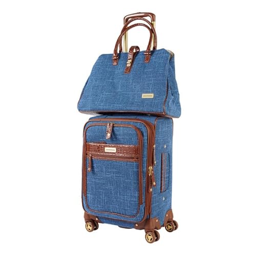 Samantha Brown Vintage 2-piece Tweed Luggage Set (Blue)