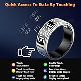 Gwenland Smart Ring Health Ring - Smart Rings for Women Men, Fitness Tracker Ring with LED Display Screen, Sleep Tracker Ring Compatible with iOS/Android Activity Tracker/Heart Rate/SpO2/Sleep/Step