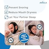 AVEELA Chin Strap for Sleeping | 3 Sizes Anti Snoring Chin Strap, Anti Snoring Device for Men and Women | Double Airflow Jaw Strap, Stop Snoring Solution Chin Strap - Medium Chin Strap for CPAP Users