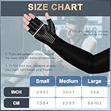 Zuscot Long Copper Compression Arthritis Gloves for Women & Men, Medical Arm & Hand Compression Gloves, Fingerless Pressure Gloves, Hand Support Sleeves for Carpal Tunnel, Lymphedema, Hand Pain, Edema