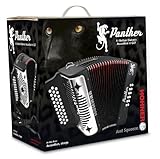 Hohner Panther Diatonic Accordion - Keys G/C/F Bundle with Hard Case and Austin Bazaar Polishing Cloth