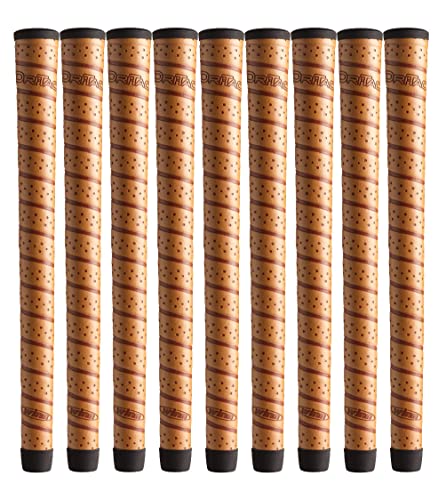 Winn DriTac Wrap Oversize (+1/8") Copper Golf Grips (9 Piece Bundle)