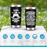 JTAMOHI 8 Pcs Happy 18th Birthday Gifts for Boys, 18 Year Old Boy Birthday Gifts Ideas with 20 Oz Tumbler, Funny Socks, Toilet Paper, Bracelet, Candles, Keychain for Son, Nephew, Grandson, Brother