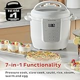 Instant-Pot RIO Chef Series 6 Qt Pressure Cooker, 7-in-1 Programmable Multi-Cooker, Non-Stick Ceramic Inner Pot, Dishwasher-Safe, Quick Steam Release, Safety Lock, Meal Prep (Sea Salt White)