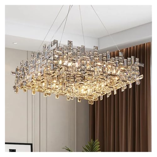 MUTTER Nordic Luxury Crystal Chandelier Living Room Ceiling Chandelier for Villa Bedroom LED Dining Table Hanging Lamp,for Kitchens