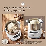 Joydeem Electric Dough Maker with Ferment Function, Microcomputer Timing, Face-up Touch Panel, 6.6Qt, 304 Stainless Steel, JD-HMJ7L