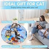 Water Sensory Play Mat for Cats, Thickened Inflatable Cat Water Play Mat, Interactive Cat Water Mat Toys for Bored Indoor Cats, Cat Splash Play Mat Pet Water Sensor Mat for Cats Fish Toy, TropicalFish