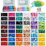 Artkal Fuse Beads Kit 9600pcs Melty Beads with 100 Patterns 4 Pegboards 2 Tweezers 2 Ironing Paper, Compatible Perler Beads Hama Beads, 5mm Iron Beads Kit for Art Crafts