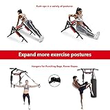 BESTHLS Wall Mounted Pull Up Bar and Dip Station, Heavy Duty Wall Mount Pull-up Chin Up Bar Multifunctional Home Gym Workout Indoor Exercise Equipment Support to 440 Lbs