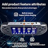 DREAMHAX X7 Plus Handheld Game Console with Preload 10000 Games, Portable Video Games Support HDMI Output & Double Player, Classic Arcade Retro Game Player Gameboy Gift Present (4.3" Screen Black )